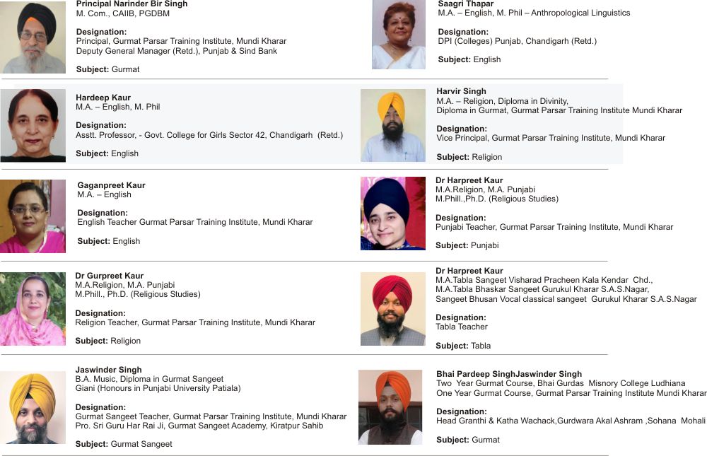 Gurmat Parsar Sewa Society Teachers